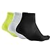 Nike Dri-FIT Cushion Quarter 3 Pack Cyberer/Black/White/Cyberer/Black/Cyberer LG (Men's Shoe 8-12, Women's Shoe 10-13)