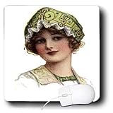 Sandy Mertens Vintage Women - Victorian Lady With Bead and Lace Bonnet - Mouse Pads