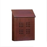 Decorative Antique Brass Mailbox Vertical Style.