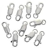 Sterling Silver Straight Lobster Clasps 11.5mm (X10)