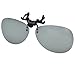 Silver Mirror Retro Polarized Clip-on Flip-up Sunglasses Driving Fishing Outdoor Sport