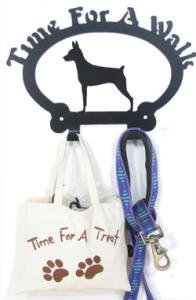 Dog Leash Hook - Miniature Pinscher (Time for a Walk)