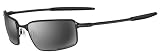 12-877 - Oakley Square Wire Sunglasses Matte Black Frame with Polarized Black Iridium Lens by Oakley