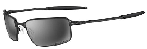 Click here to buy 12-877 - Oakley Square Wire Sunglasses Matte Black Frame with Polarized Black Iridium Lens by Oakley.