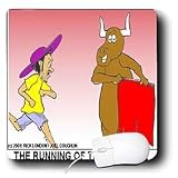 Londons Times Funny Music Cartoons - Running Of The Matador - Mouse Pads