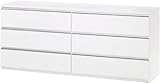 Tvilum Seattle Narrow 4-Drawer Chest, White Tvilum Seattle Narrow 4-Drawer Chest, White