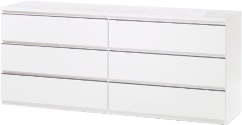 Tvilum Seattle Narrow 4-Drawer Chest, White