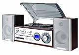 PLATINE TOURNE DISQUES 2 VITESSES-SD-LECTEUR CD-RADIO-ENCODEUR-USB 2.0-MP3 + 2 ENCEINTES