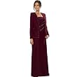 Formal Evening Dress with Short Jacket - Mother of Bride & Groom, Wedding, Party, MOB Gown by Sean Collection (7257) Burgandy