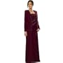 Formal Evening Dress with Short Jacket - Mother of Bride & Groom, Wedding, Party, MOB Gown by Sean Collection (7257) Burgandy