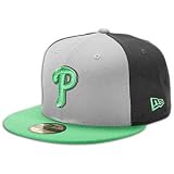 Phillies New Era MLB 59fifty Tri-Pop Cap - Men's ( sz. 7, Grey/Island Green : Phillies )