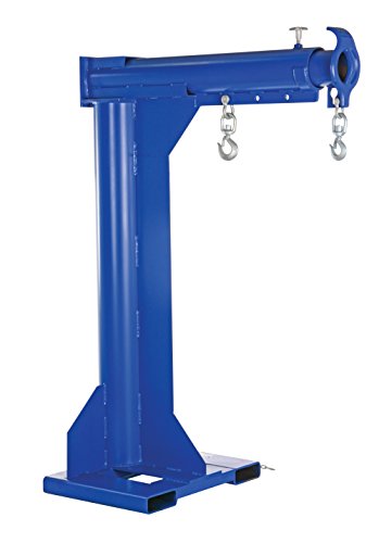 Vestil LM-HRT-6-24 Steel Telescoping High Rise Boom, 6000 lb Capacity, 24" Fork Pocket Center, Overall LxWxH (in.) 32 x 54.875 x 79.8125, Overall Extended Length (in.) 94-7/8, Minimum Hook Point (in.) 30, Maximum Hook Point (in.) 90, Blue