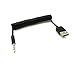 HENGSHENG® 3Ft 3.5mm 4 Pole Audio Male to USB 2.0 A Male Converter Coiled Spiral