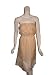 LAUREN MOFFATT Swiss Voile Strapless Dress in Peach