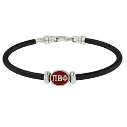 Pi Beta Phi Sorority Jewelry Silver and Rubber Bracelets