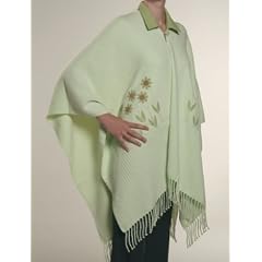 Poncho hellgrün mit Sonnenblumen