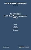 Scientific basis for nuclear waste management XXXVII : symposium held September 29- October 3, 2013, Barcelona, Spain