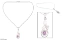 Amethyst necklace, 'Jungle Orchid' 15.8" L