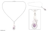 Amethyst necklace, 'Jungle Orchid' 15.8 L