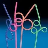 36 Crazy Loop Straws -value pack - assorted color
