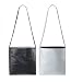 Marc By Marc Jacobs Leather Reversible Messenger Mail Bag Purse Black Grey