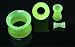 UV Glow In The Dark Double Flare Plug 0G - Sold as a Pair