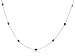 14k Yellow Gold Bezel Set Garnet Station Necklace, 32