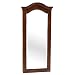 Jewelry : Wall-Mounted Curved Top Jewelry Cabinet with Mirror - Burgundy Finish