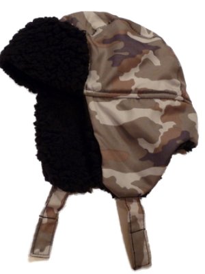 Faded Glory Toddler Boys Cammo Trapper Hat with Fur Trim aviator