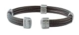 Sabona 36565 Trio Cable Black/Satin Stainless Magnetic Bracelet, Small/Medium