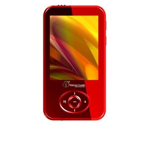 Visual Land V-Motion Pro 4 GB Video/Music/2.4-Inch MP3 player with Camera (Red)