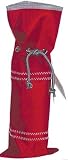 SailorBags Sailcloth Wine Bag, Red with Grey Trim