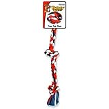 Flossy Chews Cottonblend Color 3-Knot Rope Tug, Large, 25-Inch