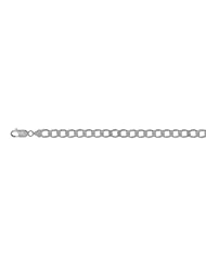Sterling Silver Rhodium Plated Curb Chain (3.7mm)