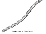 Stunning Princess Cut Genuine Sterling Silver CZ Tennis Braclet.