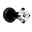10 Gauge Black Clear Cubic Zirconia Plug