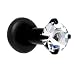 10 Gauge Black Clear Cubic Zirconia Plug