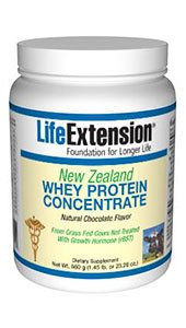 Life Extension New Zealand Whey Protein, Natural Chocolate, 520 Gram