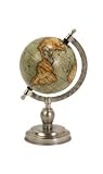 Colombo Decorative Globe with Nickel Finish Base Small