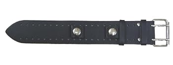 Beyond Black Wide Leather Cuff Wrist Watch Band