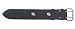 Beyond Black Wide Leather Cuff Wrist Watch Band
