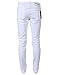 Moonwalk Men`s Elastic White Ripped Destroyed Jeans With Holes