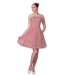 Applique Lace Short Chiffon Evening Dress/Prom Dress 