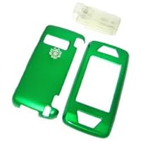 PCMICROSTORE Brand LG Voyager VX-10000 VX10000 Solid Green Snap-On Case Cover with Removable Swivel Belt Clip