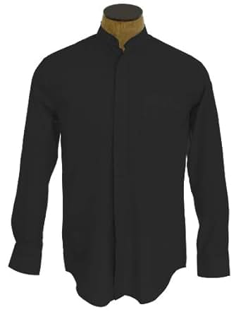 Men's Collarless Banded Collar Dress Shirt at Amazon Menâs Clothing store: