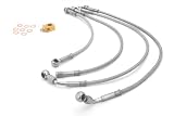 Rugged Ridge 16734.10 Braided Stainless Steel Brake Hose Kit for Jeep JK Wrangler