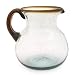 Mexican Glass Bola Pitcher Amber