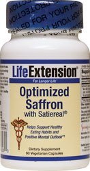 Life Extension Optimized Saffron with Satiereal Veg Cap, 60-Count