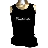 Bridesmaid Rhinestone Girly Tank Top, Wedding Tank tops
