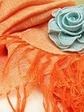Summer Linen Scarf Orange Twist